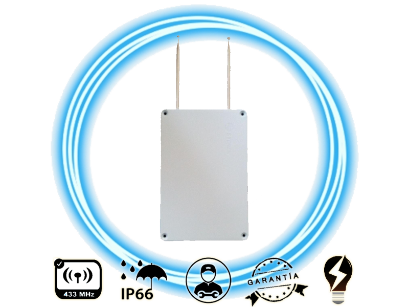 Repetidora inalambrica 433MHz para alarma vecinal